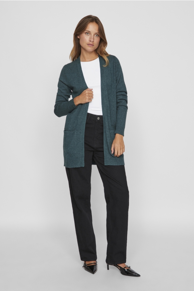 VIRIL OPEN L/S KNIT CARDIGAN - NOOS 14044041 PONDEROSA PINE/DARK